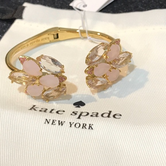 kate spade Jewelry - 🚨Kate Spade Blushing Blooms Hinged Cuff Bracelet